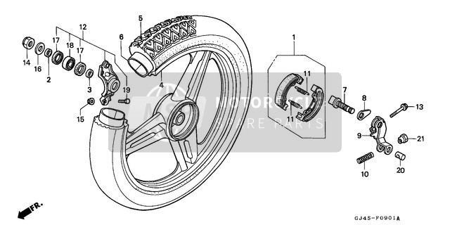 Roue arrière (SH75DP/DS)